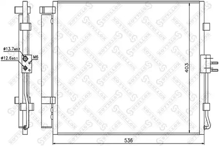 Конденсатор кондиционера STELLOX 10-45709-SX