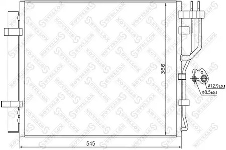 Конденсатор кондиционера STELLOX 10-45720-SX