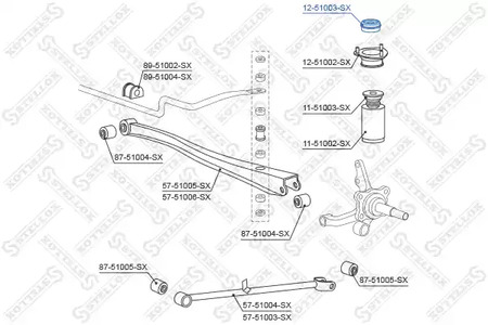 Опора стойки амортизатора STELLOX 12-51003-SX
