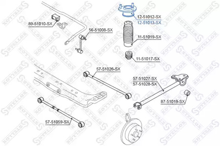 Опора стойки амортизатора STELLOX 12-51013-SX
