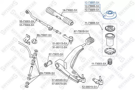 Опора стойки амортизатора STELLOX 12-73007-SX