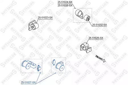 Подвеска двигателя STELLOX 25-51027-SX