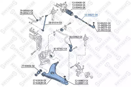 Рулевая тяга STELLOX 55-05677-SX