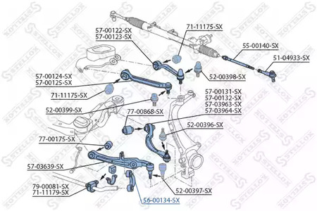 Тяга стойка стабилизатора STELLOX 56-00134-SX