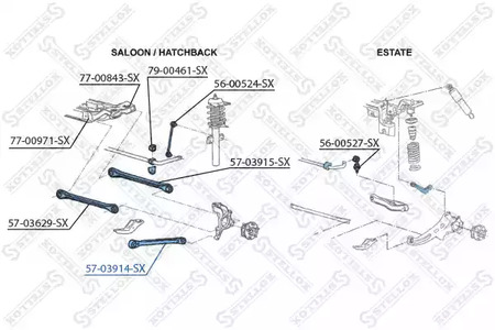 Рычаг независимой подвески колеса подвескы колеса STELLOX 57-03914-SX