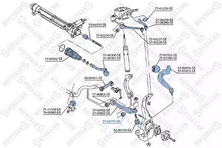 Рычаг независимой подвески колеса STELLOX 77-00175-SX