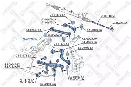 Сайлентблок STELLOX 77-00777-SX
