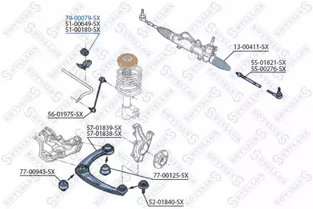 Опора стабилизатора STELLOX 79-00079-SX