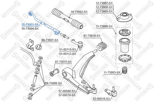 Рулевая тяга STELLOX 55-73003-SX