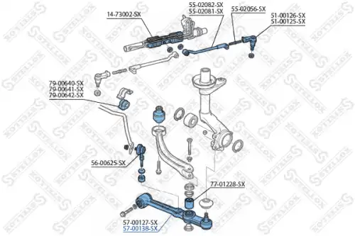 Рычаг подвески STELLOX 57-00138-SX