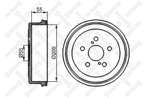 Барабан тормозной STELLOX 6025-4510-SX