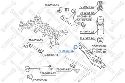 Сайлентблок STELLOX 77-00506-SX