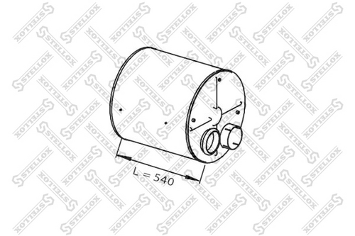 82-03087-sx резонатор (бочка) глушителя STELLOX 82-03087-SX