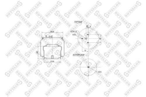 84-00136-sx пневмоподушка со стаканом STELLOX 84-00136-SX