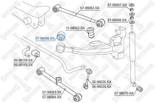 Сайлентблок STELLOX 87-98086-SX