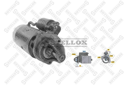 88-02001-sx стартер 24v-4kw 9зубьев 30вправо STELLOX 88-02001-SX