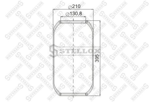 Кожух пневматической рессоры STELLOX 90-06440-SX
