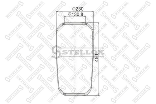 Кожух пневматической рессоры STELLOX 90-18850-SX