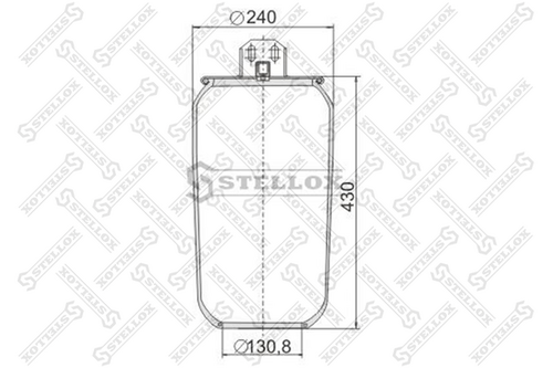 Кожух пневматической рессоры STELLOX 90-78030-SX