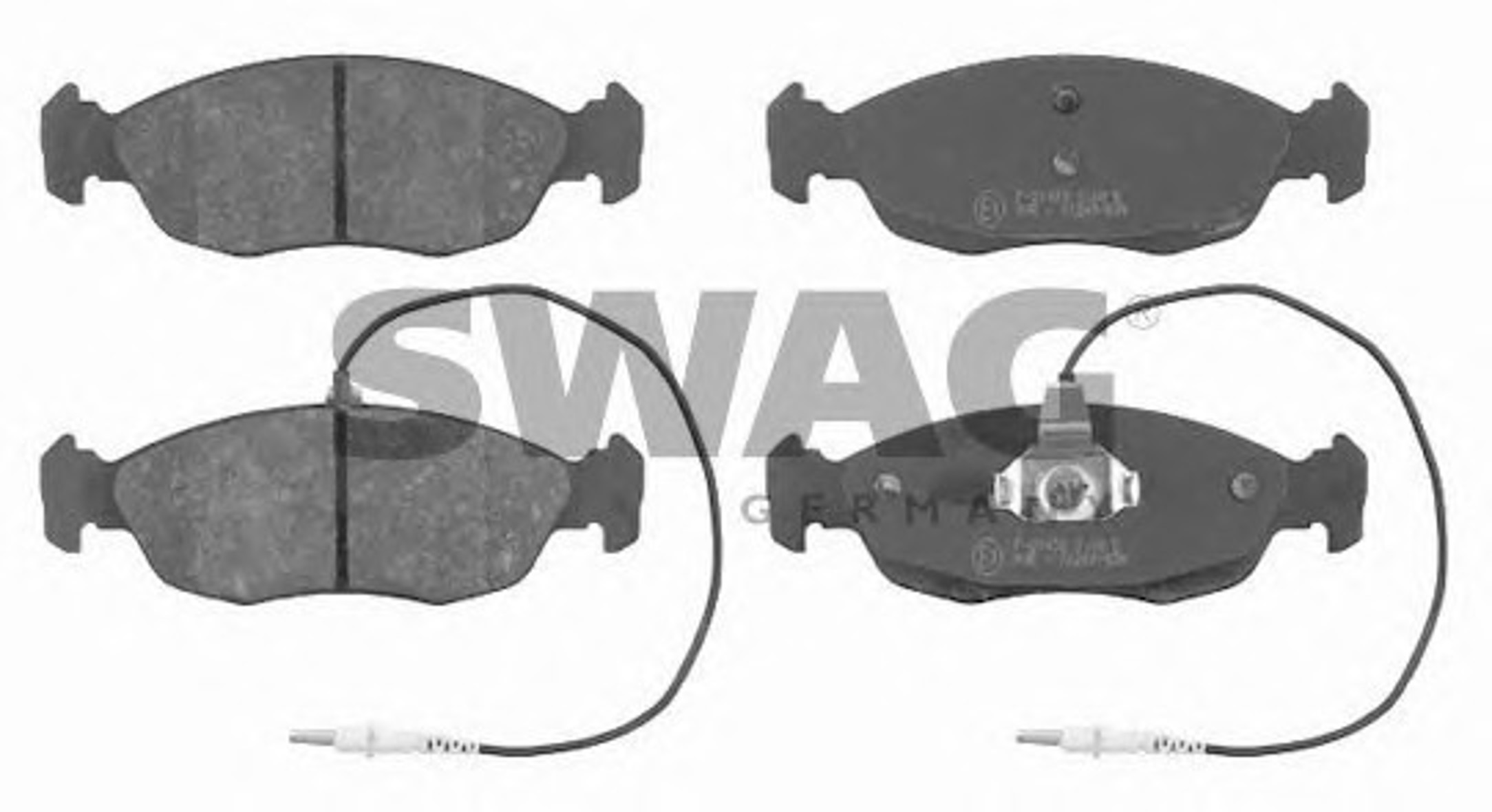 Колодки тормозные дисковые SWAG 62916259