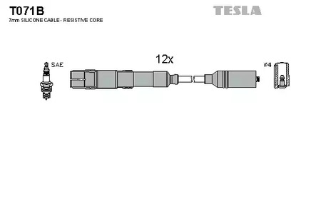 Провода зажигания TESLA T071B