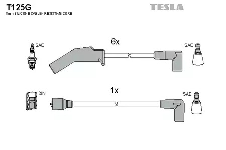Комплект проводов зажигания TESLA T125G
