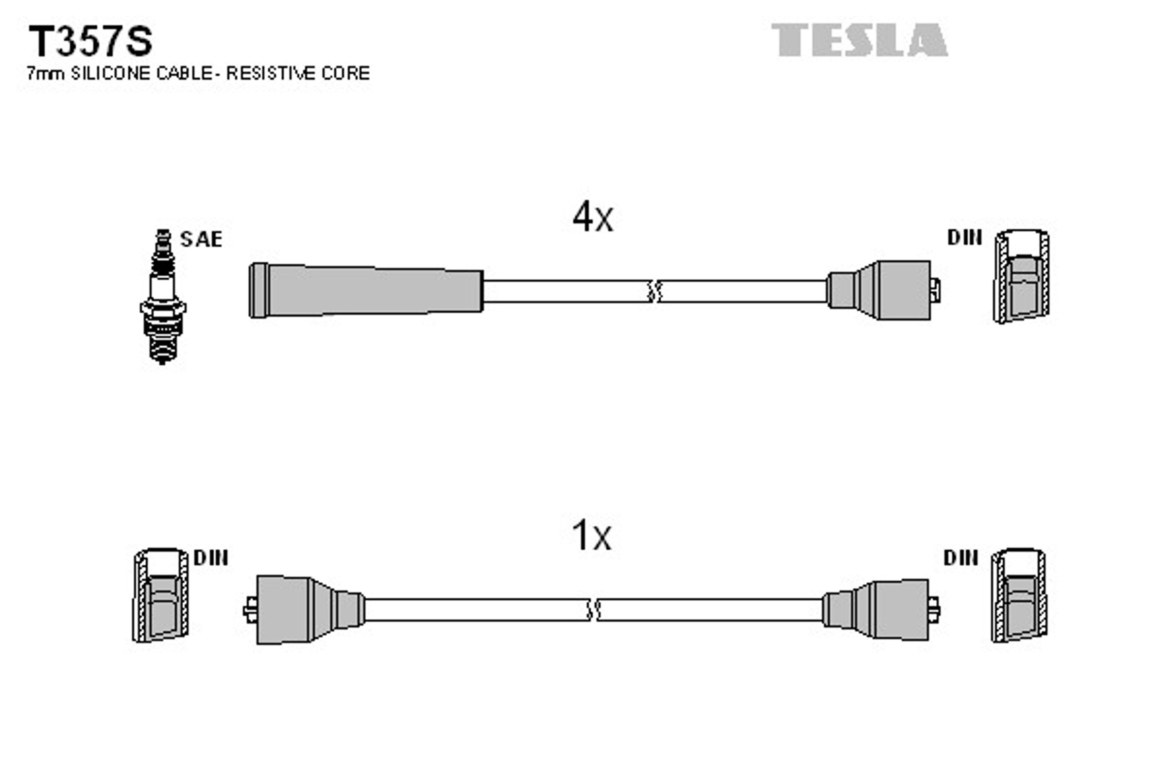 Провод высоковольтный TESLA T357S