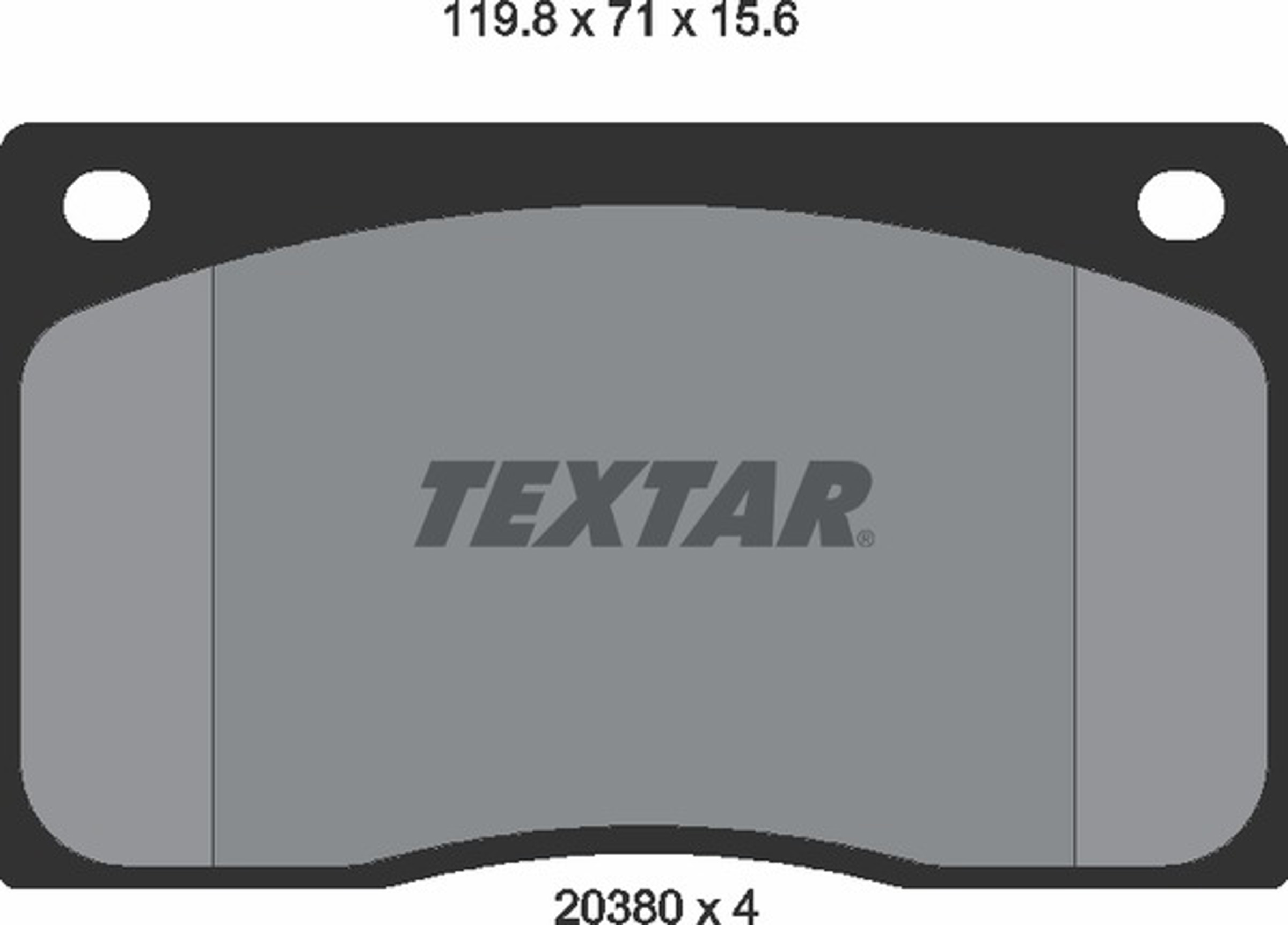 Колодки тормозные дисковые TEXTAR 2038001