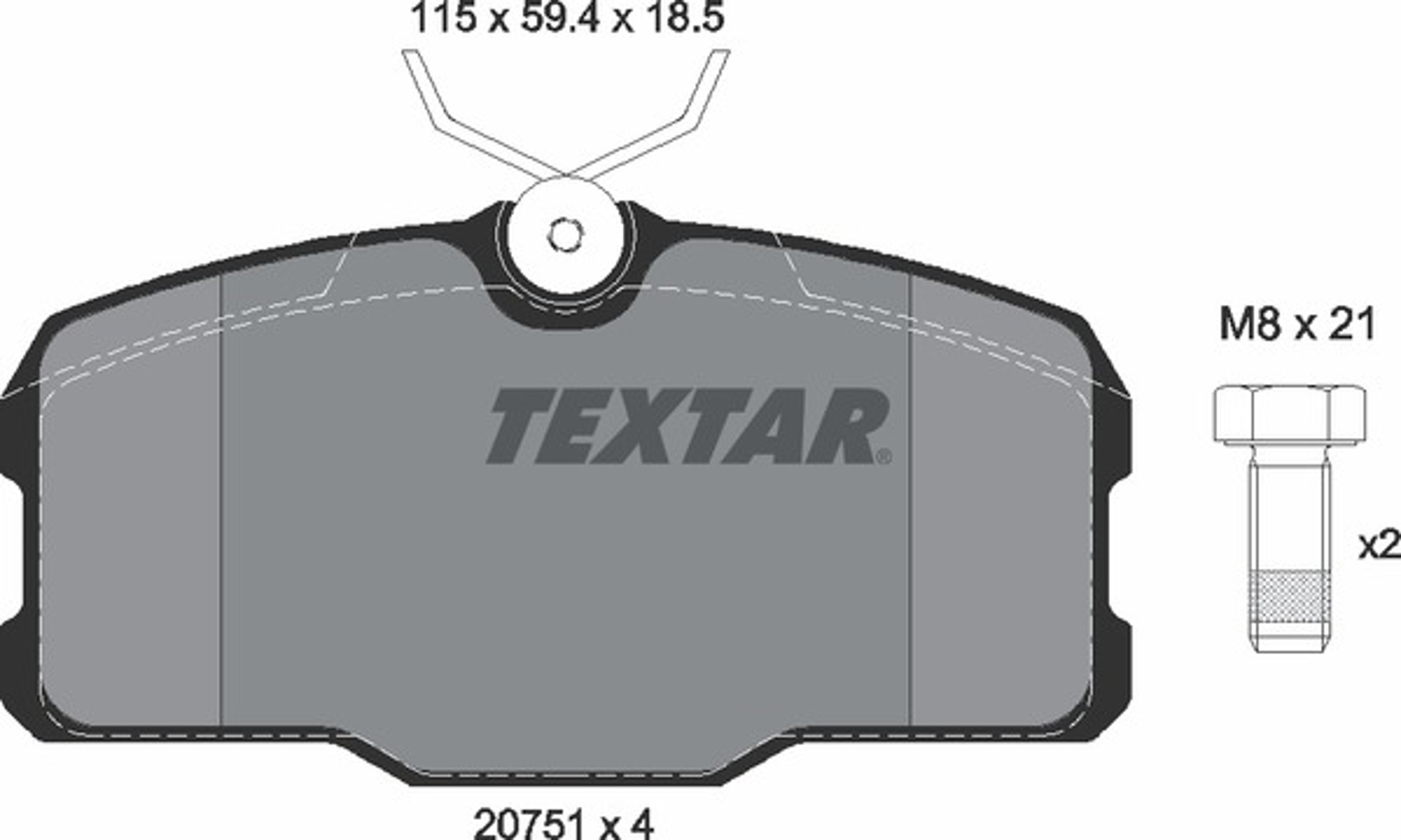 Колодки тормозные дисковые TEXTAR 2075101