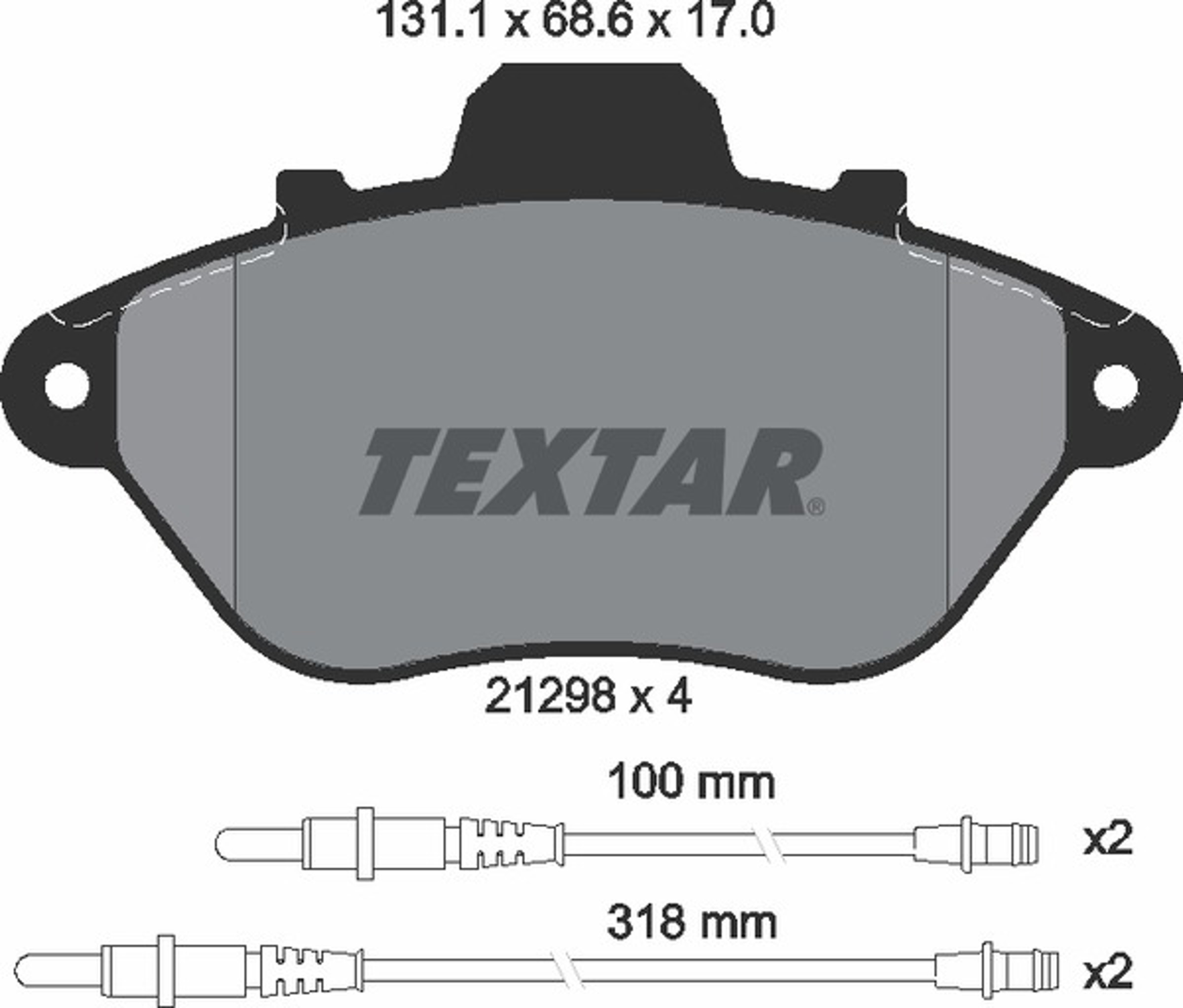 Колодки тормозные дисковые TEXTAR 2129802