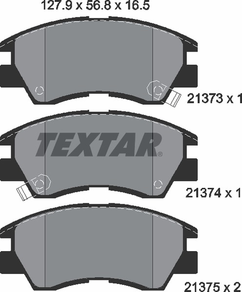 Комплект тормозных колодок дискового тормоза TEXTAR 2137301