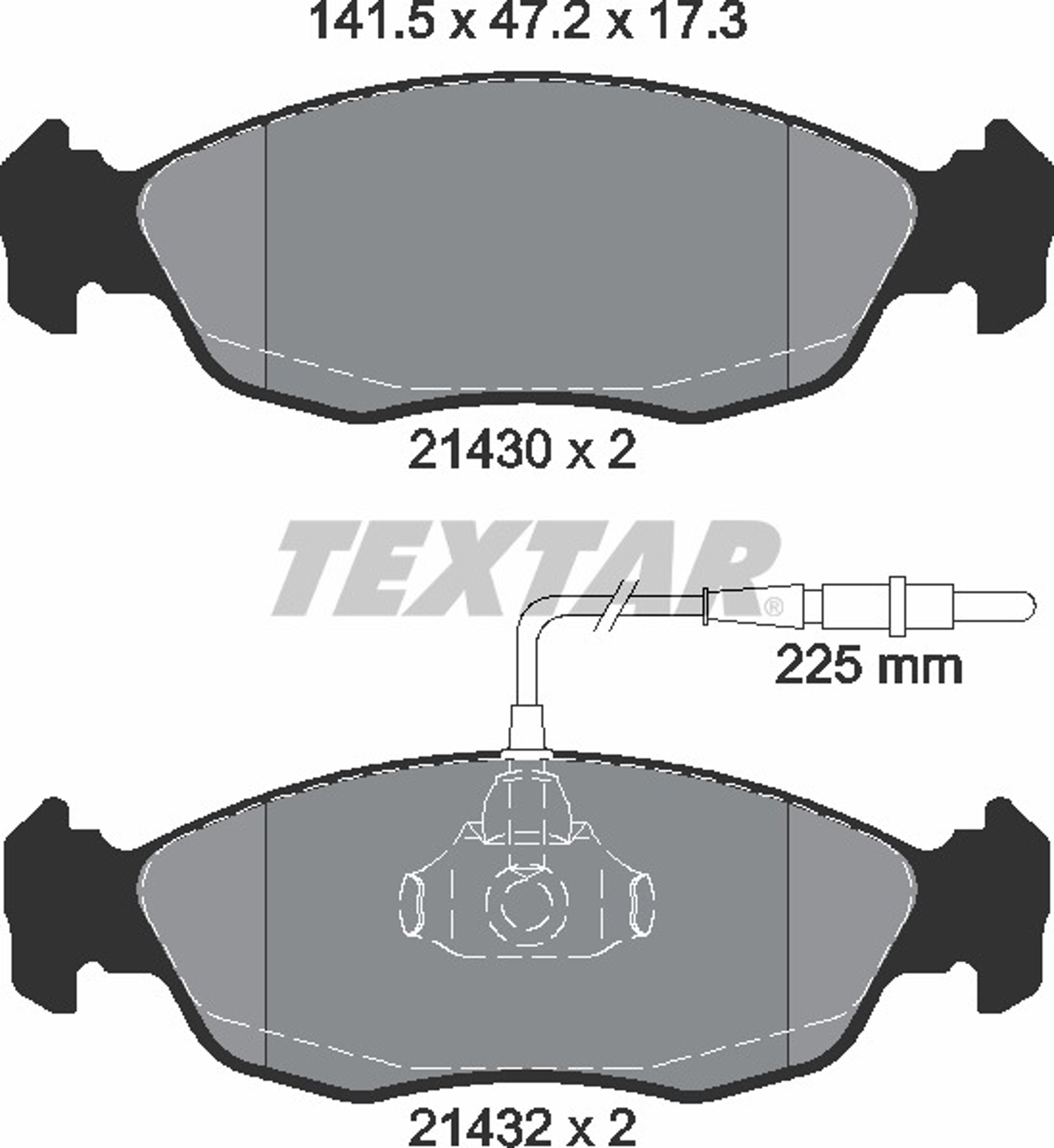 Колодки тормозные дисковые TEXTAR 2143001