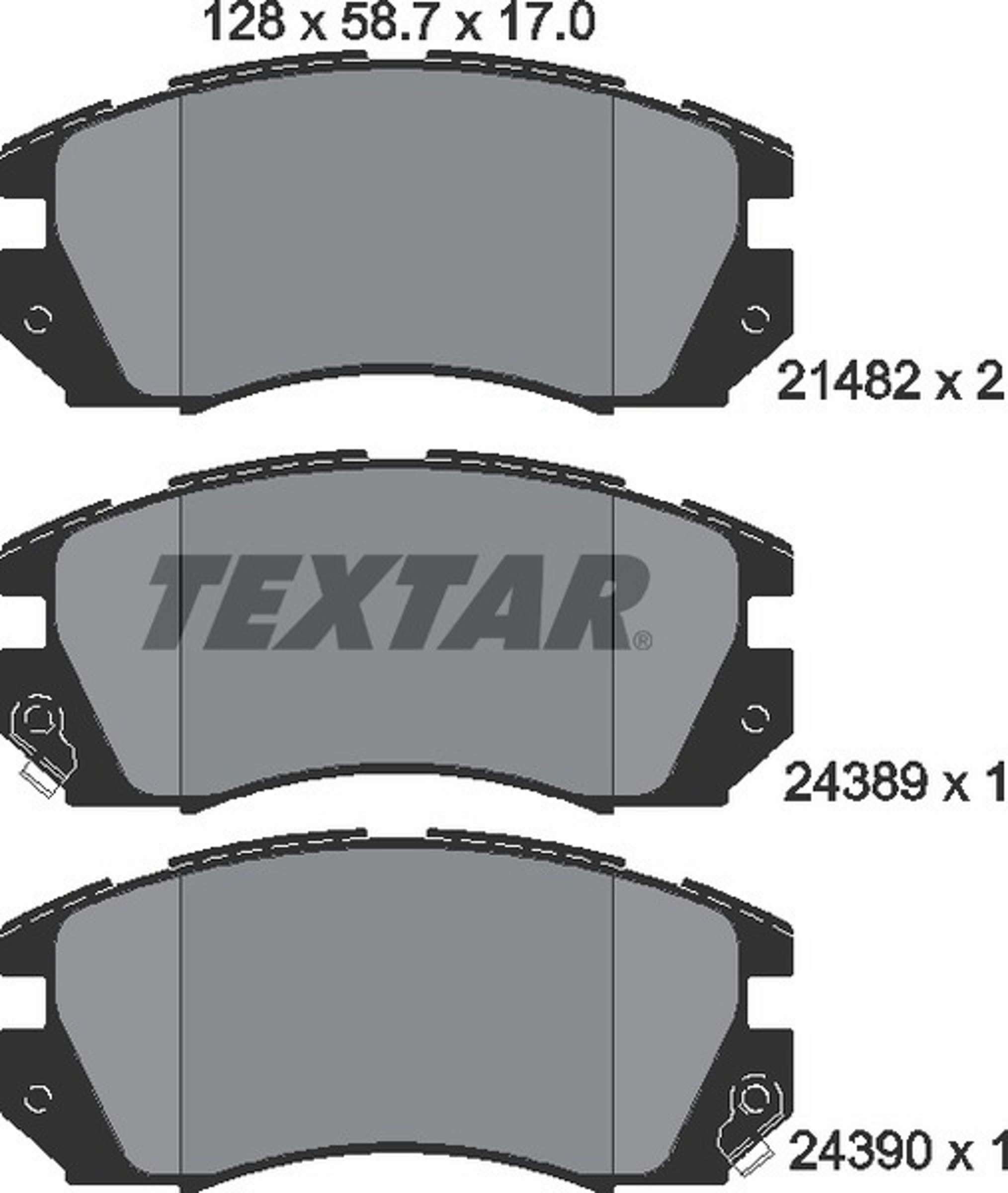 Колодки тормозные дисковые TEXTAR 2148202