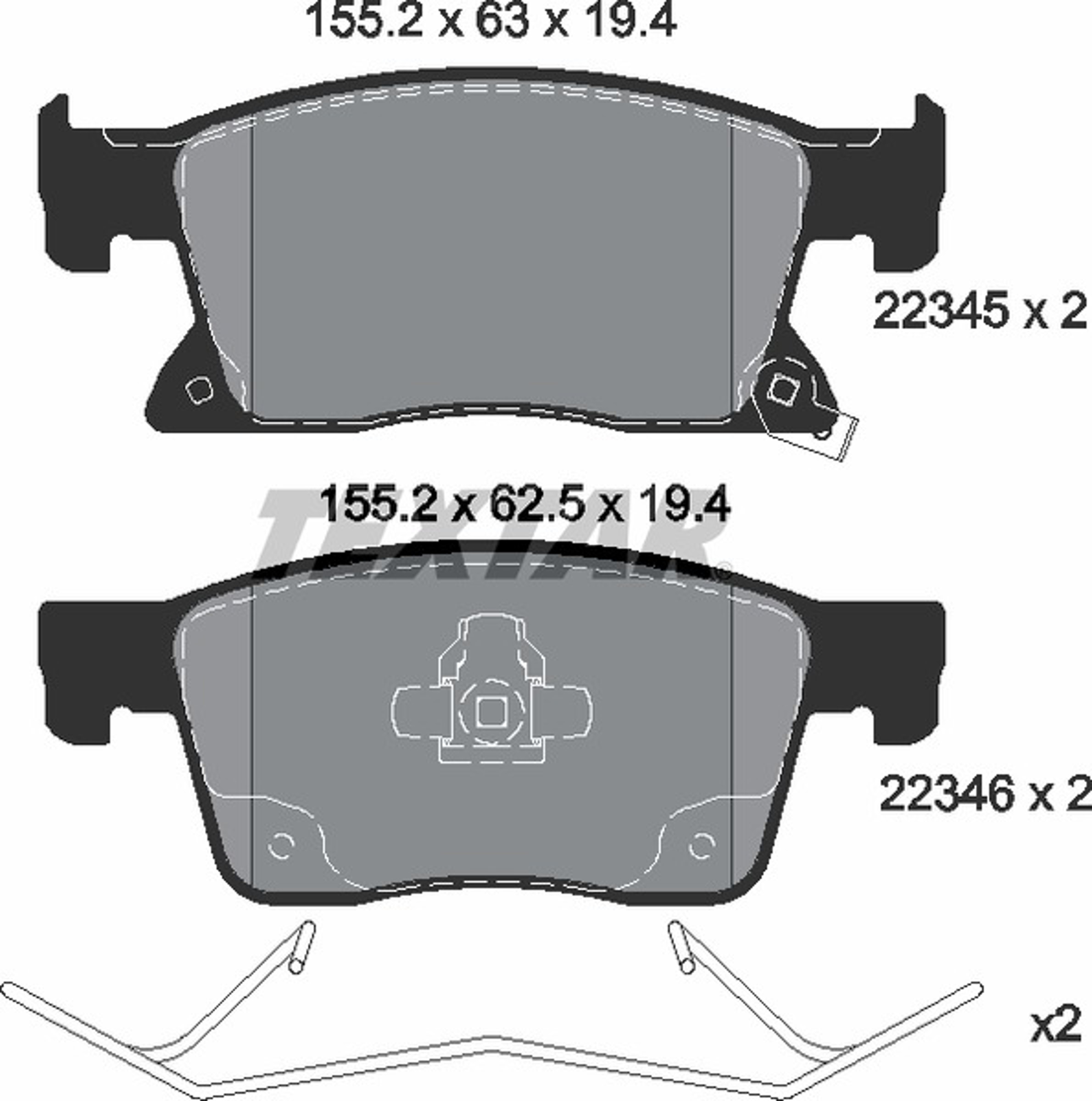 Тормозные колодки TEXTAR 2234501
