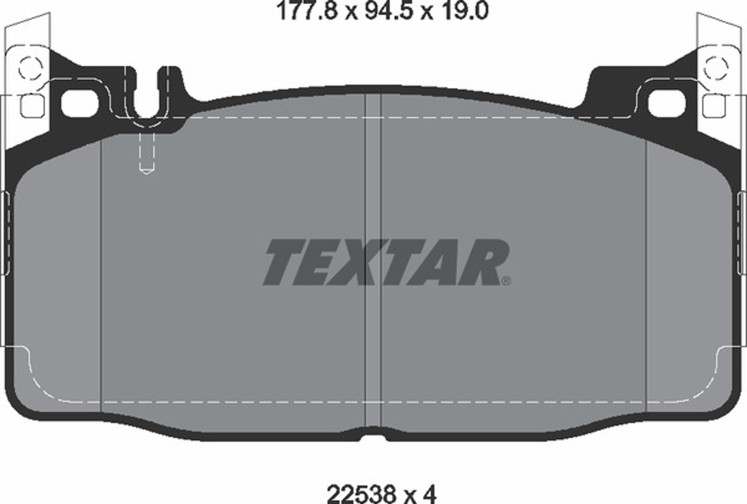 Колодки тормозные дисковые TEXTAR 2253801