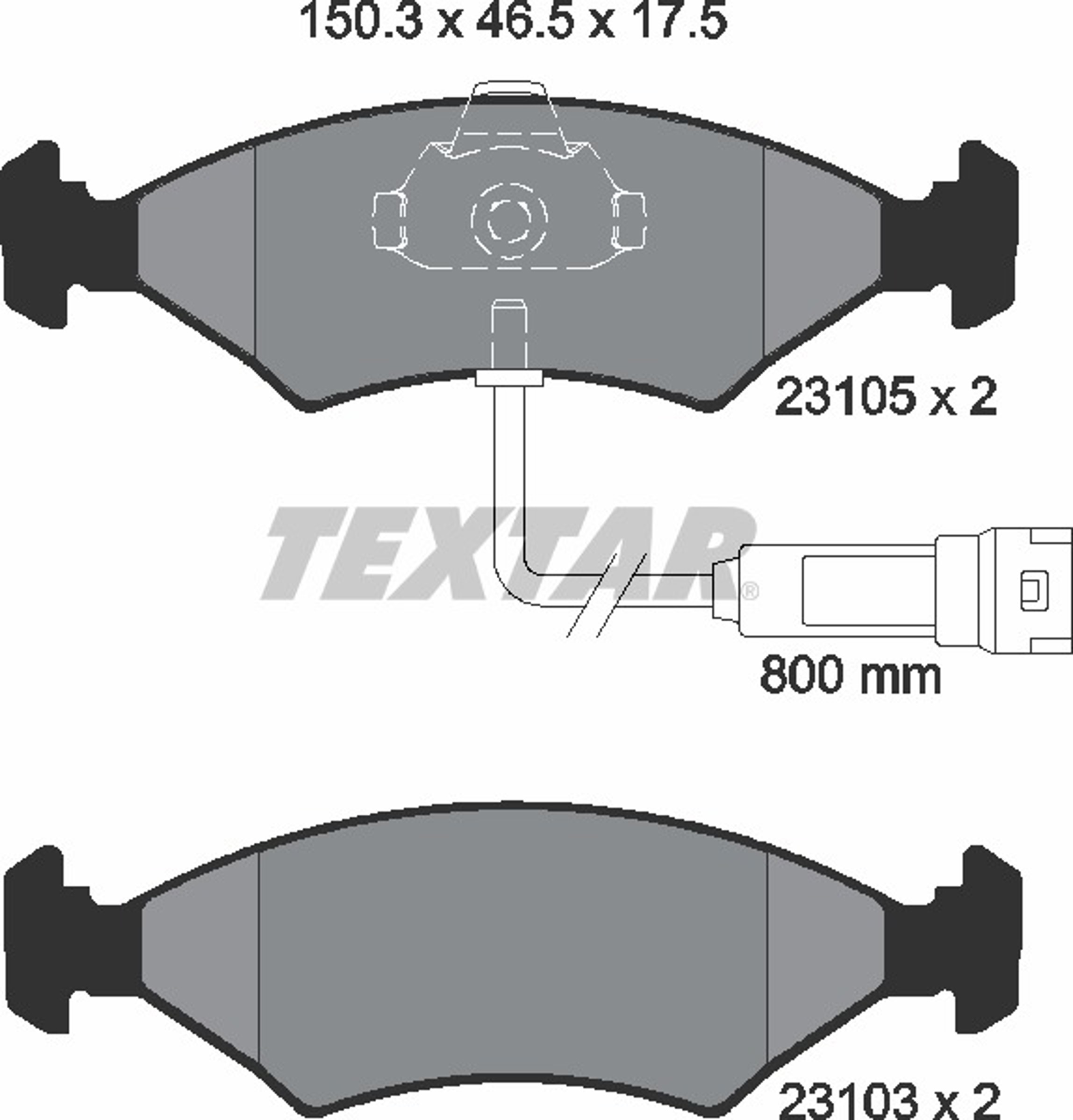Колодки тормозные дисковые TEXTAR 2310501