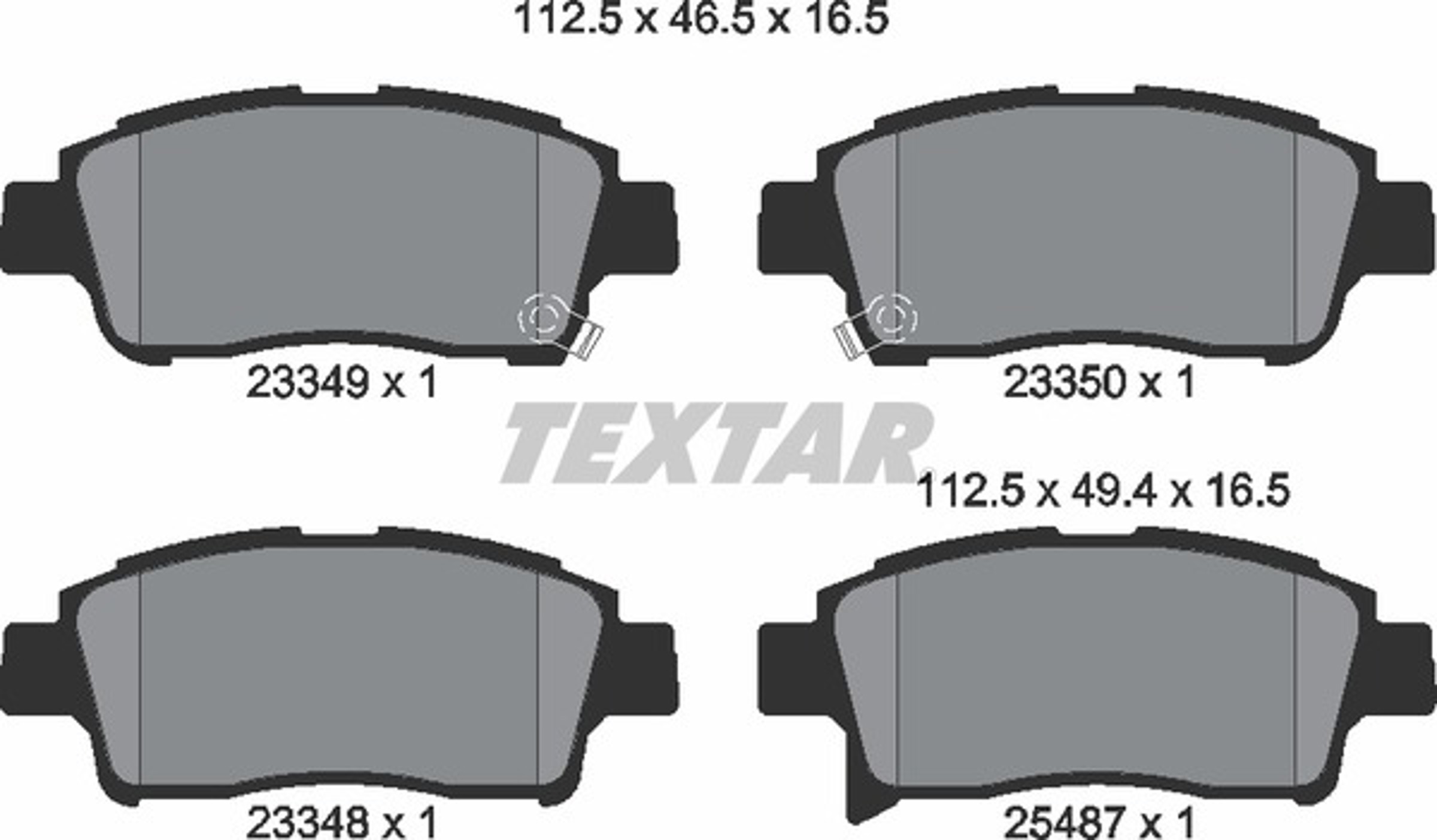 Колодки тормозные дисковые TEXTAR 2334901