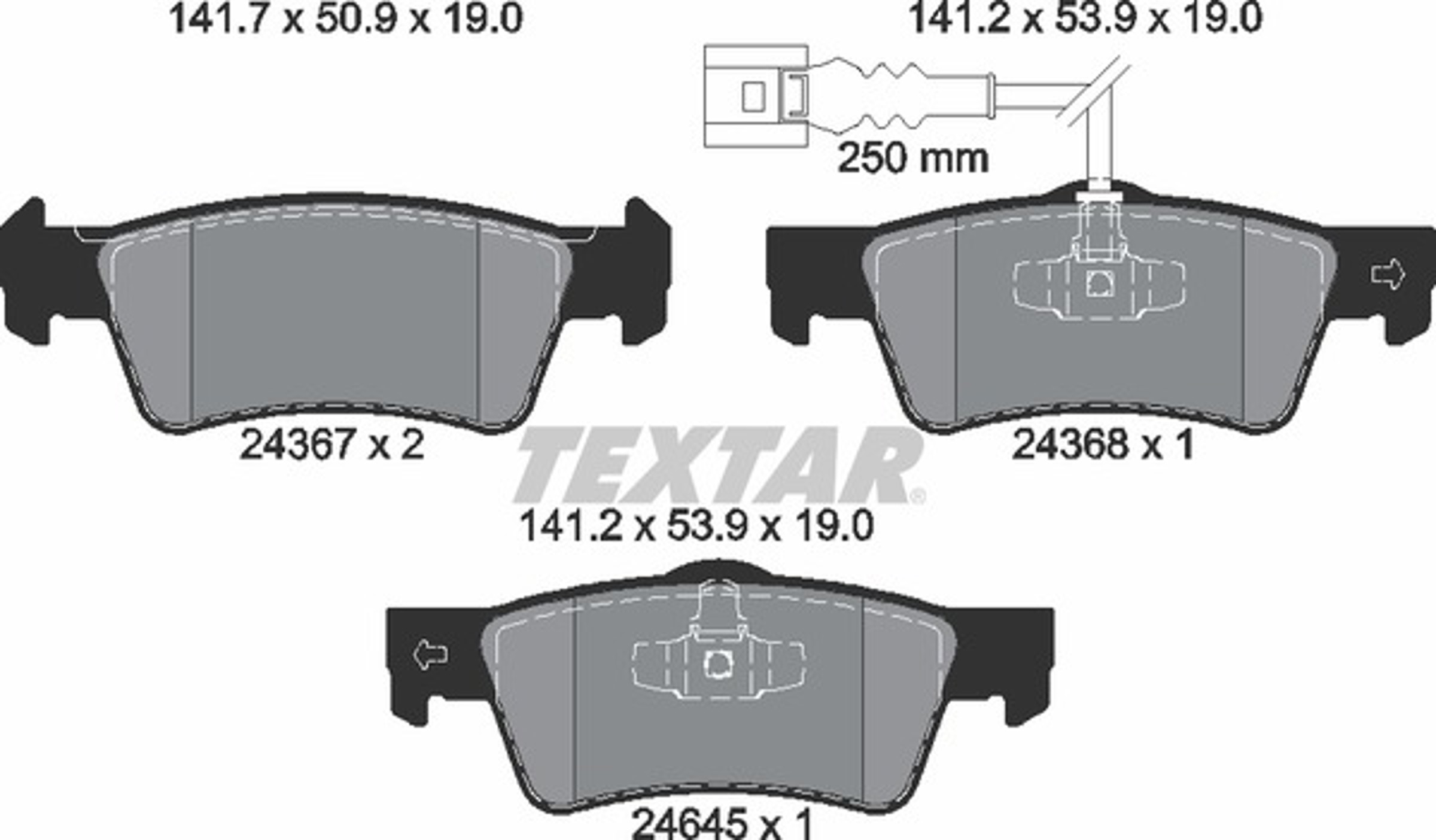 Колодки тормозные дисковые TEXTAR 2436704