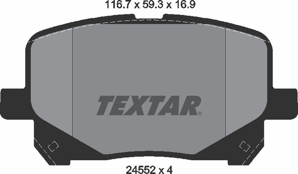 Комплект тормозных колодок дискового тормоз TEXTAR 2452201