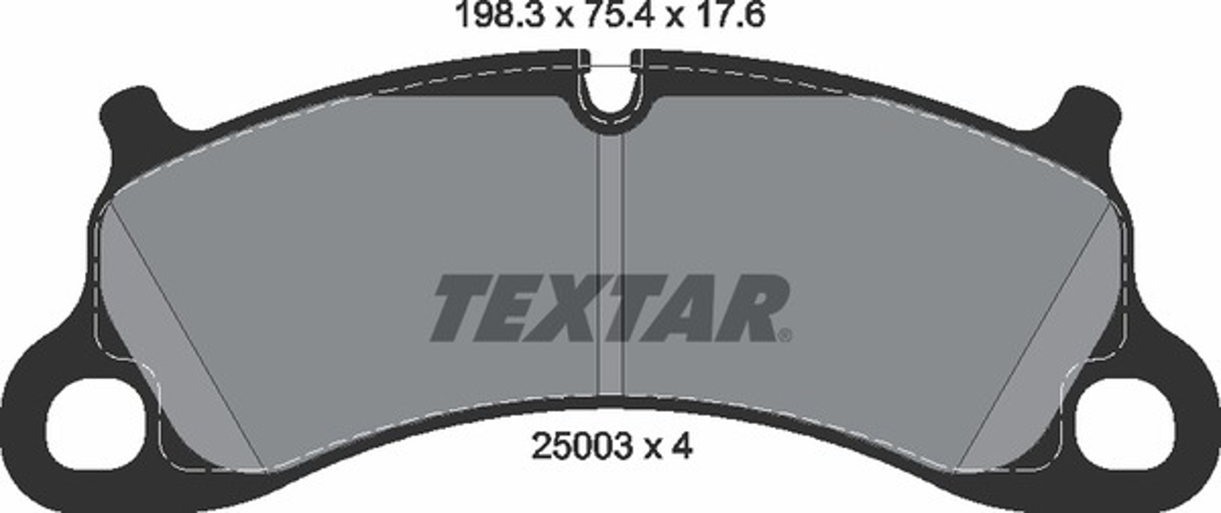 Колодки тормозные дисковые porsche 911 3.4 carrera/3.4 carrera 4/3.8 carrera 4s/3.8 carrera s 11- 911 3.4 carrera/3.4 carrera 4/3.8 carrera 4s/3.8 carrera s 12- TEXTAR 2500301