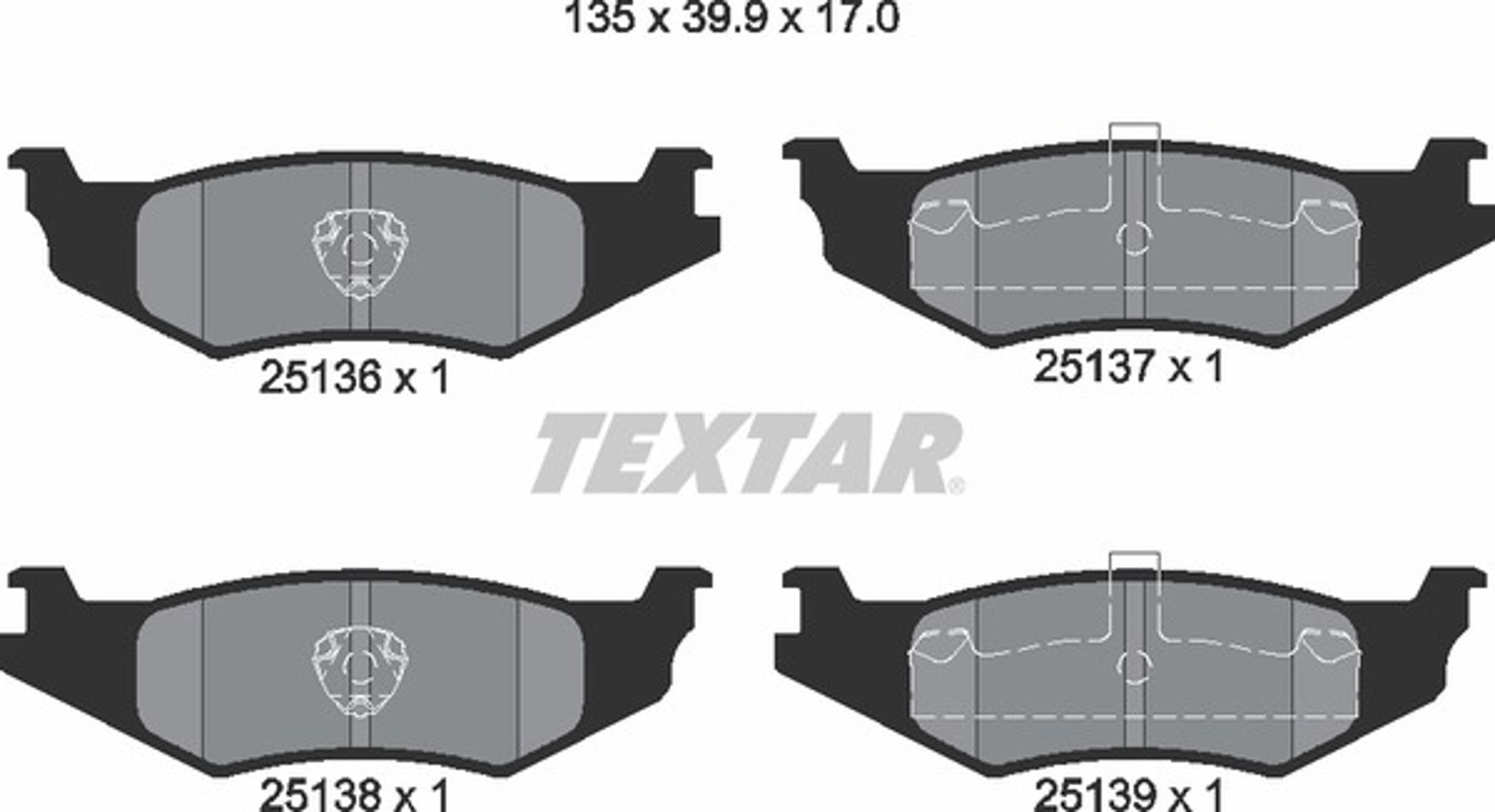 Колодки тормозные дисковые TEXTAR 2513601