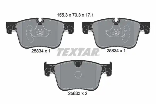 Тормозные колодки TEXTAR 2583401