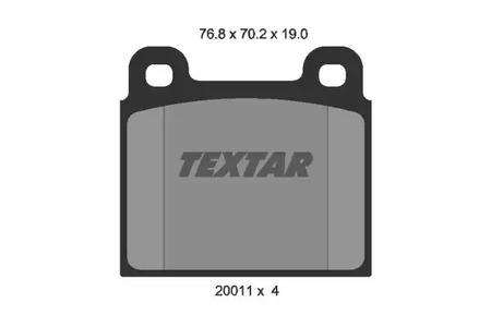 Комплект тормозных колодок дискового тормоза TEXTAR 2001104