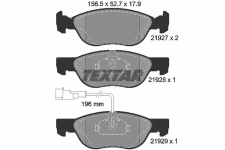 Комплект тормозных колодок дискового тормоза TEXTAR 2192701