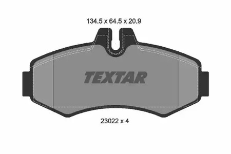 Комплект тормозных колодок дискового тормоза TEXTAR 2302201
