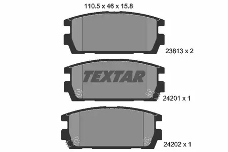 Комплект тормозных колодок дискового тормоза TEXTAR 2381301
