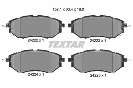 Колодки тормозные дисковые TEXTAR 2422201