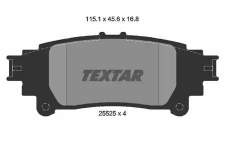 Комплект тормозных колодок дискового тормоз TEXTAR 2552501
