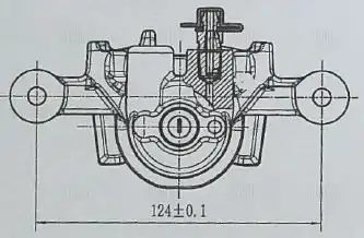 Суппорт тормозной задний левый d34
