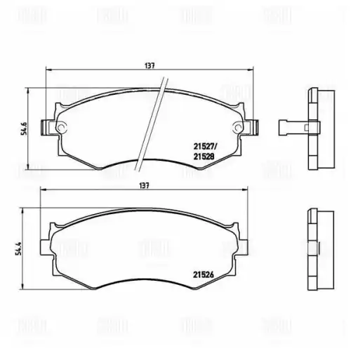 Колодки торм. для а/м ssangyong rexton (02-) диск. перед. (pf 4302) TRIALLI PF4302